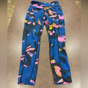 New Balance Blue and Pink Abstract Leggings